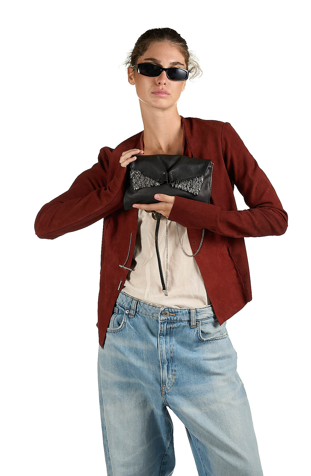 daniele basta leather and silver bags - WEARING
